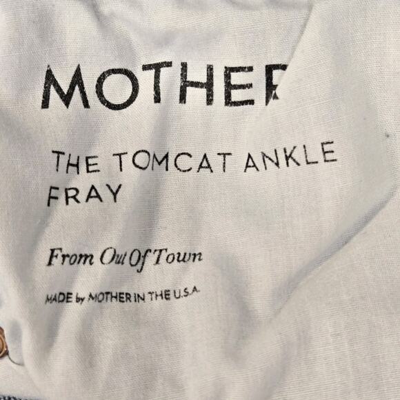 Mother Jeans Womens 26 The Tomcat Ankle Fray From Out Of Town High Rise Straight - Picture 7 of 13